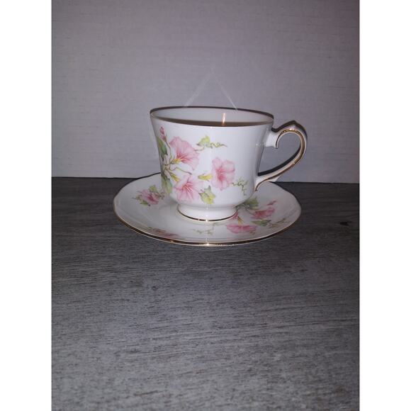 Pink Morning Glory Royal Winchester Bone China England Tea Cup Teacup & Saucer - Picture 1 of 6